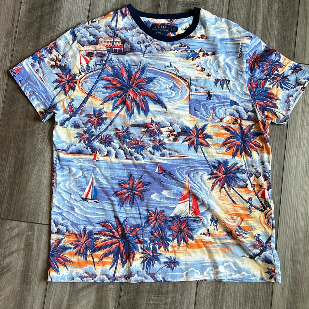 Ralph Lauren Tropical Print Polo Shirt